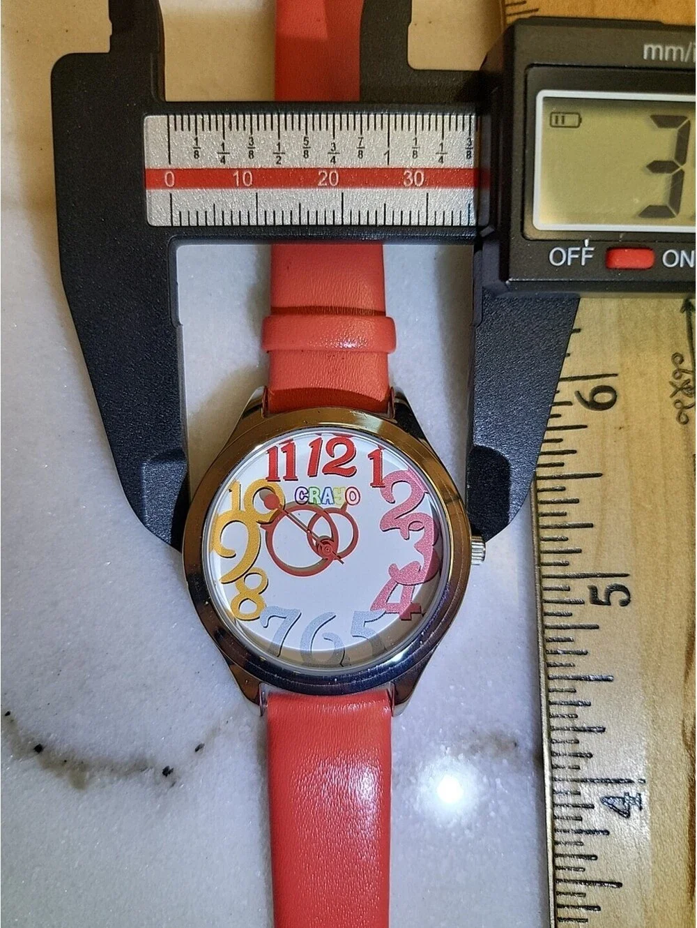 Crayo Crazy For Pastels Silver Tone Case 36 mm Band Watch Fits Up To 8